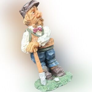 50%off w like
 K's Collection faux Wooden Golfer Statue Sculpture Figurine